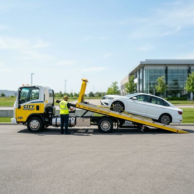Roadside Assistance Professional at Work